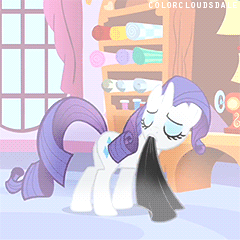 Size: 240x240 | Tagged: safe, edit, edited screencap, screencap, rarity, pony, unicorn, g4, green isn't your color, animated, cape, clothes, female, gif, solo