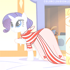Size: 240x240 | Tagged: safe, screencap, rarity, pony, unicorn, g4, green isn't your color, season 1, animated, clothes, dress, female, gif, solo