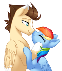 Size: 2019x2307 | Tagged: safe, artist:scarlet-spectrum, rainbow dash, oc, oc:skittle, pony, g4, boop, canon x oc, cute, female, high res, male, noseboop, shipping, simple background, skidash, straight, transparent background