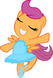 Size: 412x601 | Tagged: safe, artist:angrymetal, scootaloo, pony, g4, 1000 hours in ms paint, anatomically incorrect, ballerina, ballet, ballet slippers, clothes, cute, cutealoo, dancing, female, incorrect leg anatomy, scootarina, scootatutu, scootutu, shoes, simple background, skirt, skirtaloo, solo, standing, standing on one leg, transparent background, tutu