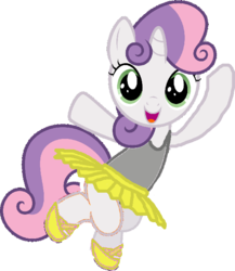 Size: 604x695 | Tagged: safe, artist:angrymetal, sweetie belle, pony, unicorn, g4, 1000 hours in ms paint, ballerina, ballerina belle, ballet, ballet slippers, clothes, cute, diasweetes, female, one arm up, simple background, solo, standing on one leg, transparent background, tutu