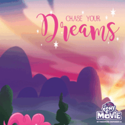 Size: 400x400 | Tagged: safe, pinkie pie, earth pony, pony, g4, my little pony: the movie, animated, female, gif, jumping, motivational, solo, text