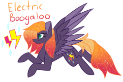 Size: 4000x2672 | Tagged: safe, artist:crazysketch101, oc, oc only, oc:electric boogaloo, pegasus, pony, commission, female, gradient mane, gradient tail, simple background, solo, transparent background