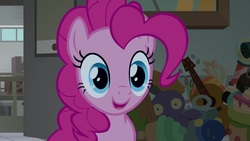 Size: 1920x1080 | Tagged: safe, screencap, pinkie pie, earth pony, pony, g4, the last laugh, female, looking at you, mare, solo