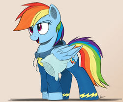 Size: 2721x2240 | Tagged: safe, artist:ncmares, color edit, edit, rainbow dash, pegasus, pony, g4, clothes, colored, cute, dashabetes, female, high res, hoodie, mare, open mouth, pillow, sketch, socks, solo, stockings, thigh highs, wing hold, wonderbolts