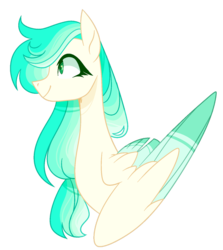 Size: 1024x1149 | Tagged: safe, artist:manella-art, oc, oc only, oc:green drop, pegasus, pony, colored wings, colored wingtips, female, mare, simple background, solo, transparent background, two toned wings, wings