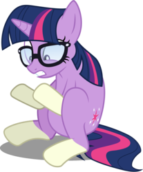 Size: 1383x1670 | Tagged: safe, edit, editor:slayerbvc, vector edit, sci-twi, twilight sparkle, pony, unicorn, equestria girls, g4, coat markings, equestria girls ponified, female, glasses, looking down, mare, ponies wearing sunburst's socks, ponified, simple background, sitting, socks (coat markings), solo, transparent background, unicorn sci-twi, vector