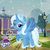 Size: 640x640 | Tagged: safe, gameloft, idw, trixie, alicorn, pony, g4, reflections, spoiler:comic, alicornified, female, idw showified, princess of humility, race swap, solo, streetlight, trixie's wagon, trixiecorn