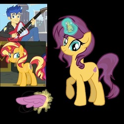 Size: 768x768 | Tagged: artist needed, safe, flash sentry, sunset shimmer, twilight sparkle, oc, oc:shimmering wings, alicorn, best trends forever, equestria girls, equestria girls specials, g4, my little pony equestria girls: choose your own ending, my little pony equestria girls: forgotten friendship, female, male, offscreen character, offspring, parent:flash sentry, parent:sunset shimmer, parents:flashimmer, ship:flashimmer, shipping, straight, twilight sparkle (alicorn)
