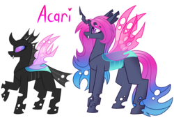 Size: 3862x2604 | Tagged: safe, artist:crazysketch101, oc, oc only, oc:acari, changeling, high res, simple background, transparent background