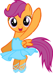 Size: 513x703 | Tagged: safe, artist:angrymetal, scootaloo, pegasus, pony, g4, 1000 hours in ms paint, ballerina, ballet, bipedal, clothes, cute, cutealoo, en pointe, female, one arm up, open mouth, scootarina, scootatutu, scootutu, shoes, simple background, skirt, skirtaloo, solo, transparent background, tutu