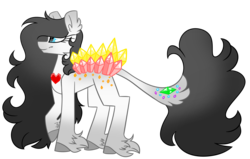 Size: 3787x2409 | Tagged: safe, artist:crazysketch101, oc, pony, commission, crystal, high res, simple background, solo, transparent background, unshorn fetlocks