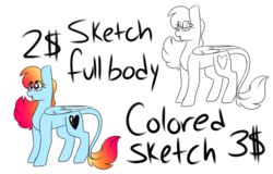 Size: 4500x2876 | Tagged: safe, artist:crazysketch101, oc, oc only, oc:crazy looncrest, pony, advertisement, commission info, leonine tail, prices, sketch, solo, tail