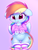 Size: 2000x2600 | Tagged: safe, artist:heavymetalbronyyeah, rainbow dash, pegasus, pony, g4, :p, belly button, blushing, both cutie marks, cheek fluff, chest fluff, clothes, cute, daaaaaaaaaaaw, dashabetes, ear fluff, featureless crotch, female, floppy ears, high res, hnnng, hoodie, leg fluff, mlem, pink background, silly, simple background, socks, solo, spread wings, standing, striped socks, thighs, tongue out, wide hips, wing fluff, wings