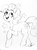 Size: 2988x4050 | Tagged: safe, artist:liziedoodle, pinkie pie, earth pony, pony, g4, female, monochrome, open mouth, smiling, solo, stars