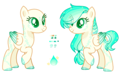 Size: 1407x897 | Tagged: safe, artist:manella-art, oc, oc only, oc:green drop, pegasus, pony, bald, colored pupils, female, magical lesbian spawn, mare, offspring, parent:fluttershy, parent:rainbow dash, parents:flutterdash, simple background, solo, transparent background, two toned wings, wings