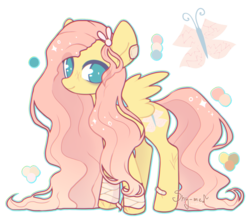 Size: 1349x1190 | Tagged: safe, artist:melly-fox, fluttershy, pegasus, pony, g4, alternate cutie mark, alternate universe, bandage, base used, bruised, cutie mark, eye clipping through hair, female, long mane, looking at you, mare, reference sheet, simple background, smiling, solo, transparent background