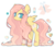 Size: 1349x1190 | Tagged: safe, artist:melly-fox, fluttershy, pegasus, pony, g4, alternate cutie mark, alternate universe, bandage, base used, bruised, cutie mark, eye clipping through hair, female, long mane, looking at you, mare, reference sheet, simple background, smiling, solo, transparent background