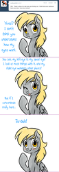 Size: 780x2256 | Tagged: safe, artist:jitterbugjive, derpy hooves, pony, lovestruck derpy, g4, ask, female, one eye closed, solo, tumblr, underp