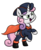 Size: 723x873 | Tagged: safe, artist:moonatik, sweetie belle, pony, g4, boots, cape, clothes, commission, female, filly, foal, hat, rearing, shoes, simple background, solo, transparent background, virginia