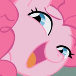 Size: 480x480 | Tagged: safe, artist:megasweet, artist:nearphotison, edit, pinkie pie, earth pony, pony, g4, animated, cropped, faic, female, mare, open mouth, ponk, solo, vibrating