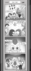 Size: 1451x3300 | Tagged: safe, artist:loreto-arts, apple bloom, babs seed, diamond tiara, moondancer, scootaloo, silver spoon, spike, starlight glimmer, sweetie belle, dragon, pony, comic:friendship is innuendo, comic:friendship is innuendo vol. 2, g4, comic, crying, cutie mark crusaders, element of magic, magic, winged spike, wings