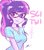 Size: 1067x1200 | Tagged: artist needed, source needed, useless source url, safe, sci-twi, twilight sparkle, equestria girls, g4, clothes, cute, female, glasses, ponytail, shirt, smiling, solo, twiabetes