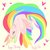 Size: 1280x1280 | Tagged: safe, artist:creeate97, oc, oc only, pegasus, pony, colored hooves, heart, pegasus oc, pride month, rainbow hair, solo, wings