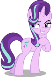 Size: 5532x8178 | Tagged: safe, artist:fruft, starlight glimmer, pony, unicorn, g4, shadow play, absurd resolution, cutie mark, evil grin, evil smirk, female, grin, inkscape, mare, raised hoof, shadow, simple background, smiling, solo, transparent background, vector
