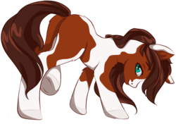 Size: 2480x1747 | Tagged: safe, artist:hidey, oc, oc only, oc:preciosa, earth pony, pony, coat markings, commission, pinto, profile, simple background, solo, transparent background