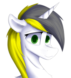 Size: 2000x2200 | Tagged: safe, artist:observerdoz, oc, oc:yellowglaze, pony, unicorn, bust, high res, looking at you, portrait, simple background, transparent background