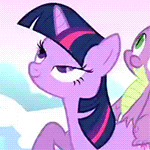 Size: 150x150 | Tagged: safe, screencap, spike, twilight sparkle, bird, dragon, pony, unicorn, g4, winter wrap up, animated, gif, gif for breezies, picture for breezies