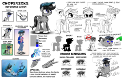 Size: 5000x3235 | Tagged: safe, artist:chopsticks, pinkie pie, oc, oc only, oc:chopsticks, human, pegasus, pony, seapony (g4), bait, boop, butt fluff, chest fluff, chubbie, clothes, ear fluff, flip-flops, food, hand, hat, hoof fluff, male, non-consensual booping, pinkamena diane pie, plushie, pointy ponies, reference sheet, seaponified, sign, sitting, sketch, snow, snowflake, socks, solo, species swap, sushi, thermometer, wing hands, wings