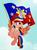 Size: 2385x3260 | Tagged: safe, artist:jhayarr23, oc, oc:pearl shine, pony, anniversary, flag, flying, happy birthday, high res, philippines