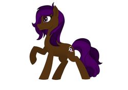 Size: 1684x1191 | Tagged: safe, oc, oc only, oc:berry mocha, earth pony, pony, brown coat, purple mane