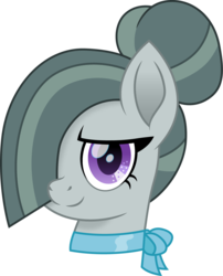 Size: 1210x1500 | Tagged: safe, artist:cloudy glow, marble pie, earth pony, pony, g4, bust, female, hair over one eye, looking at you, movie accurate, ribbon, solo