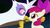 Size: 480x269 | Tagged: safe, artist:misterdavey, apple bloom, gilda, earth pony, griffon, pony, g4, angry, bloodshot eyes, boop, bow, female, filly, fist, gilda wants you to shut up, insanity, noseboop, this will not end well, threatening, wat