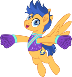 Size: 1392x1500 | Tagged: safe, artist:cloudy glow, flash sentry, pegasus, pony, 2 4 6 greaaat, cheer you on, equestria girls, g4, my little pony equestria girls: better together, cheerleader, cheerleader flash sentry, cheerleader outfit, clothes, cute, diasentres, hooves, male, male cheerleader, simple background, solo, stallion, transparent background