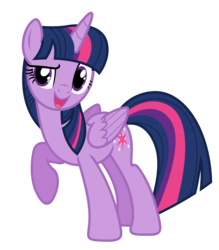 Size: 5920x6750 | Tagged: safe, artist:estories, twilight sparkle, alicorn, pony, g4, absurd resolution, cute, female, open mouth, raised hoof, simple background, solo, transparent background, twiabetes, twilight sparkle (alicorn), vector
