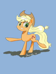 Size: 1800x2400 | Tagged: safe, artist:chaosmalefic, applejack, earth pony, pony, g4, female, mare, pointing, solo