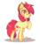 Size: 1064x1188 | Tagged: safe, artist:shyshella, apple bloom, earth pony, pony, g4, digital art, female, hat, mare, simple background, solo, transparent background