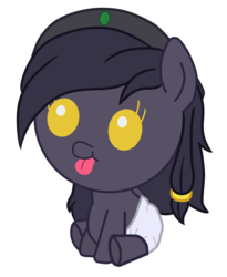 Size: 900x1100 | Tagged: safe, artist:inkwelt, oc, oc only, oc:mir, pony, :p, baby, baby pony, beret, foal, hat, simple background, tongue out, transparent background