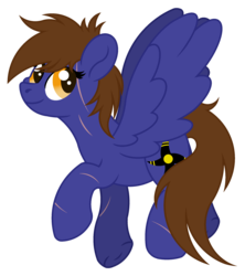 Size: 2155x2431 | Tagged: safe, artist:ponkus, oc, oc only, oc:dauntless, pegasus, pony, fallout equestria, high res, scarred, simple background, solo