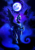 Size: 1240x1754 | Tagged: dead source, safe, artist:f-ay, nightmare moon, alicorn, pony, g4, colored, concave belly, ear fluff, ethereal mane, ethereal tail, featured image, female, flying, full moon, helmet, hoof shoes, horn, hybrid wings, jewelry, long horn, long mane, long tail, mare, mare in the moon, moon, night, outdoors, peytral, princess shoes, rearing, regalia, slender, slit pupils, solo, spread wings, starry mane, starry tail, tail, thin, wings