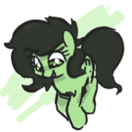 Size: 192x192 | Tagged: safe, artist:plunger, oc, oc only, oc:filly anon, earth pony, pony, chest fluff, female, filly, looking down, open mouth, question mark, simple background, smiling, solo