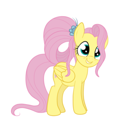 Size: 3000x3000 | Tagged: safe, artist:squipycheetah, fluttershy, pegasus, pony, g4, the last problem, cute, female, folded wings, hair over one eye, happy, high res, looking at you, older, older fluttershy, shyabetes, simple background, smiling, solo, transparent background, wings
