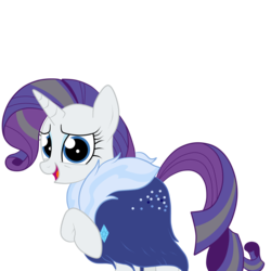 Size: 3000x3000 | Tagged: safe, artist:squipycheetah, rarity, pony, unicorn, g4, the last problem, clothes, female, grey hair, happy, high res, looking at you, mare, older, older rarity, raised hoof, simple background, smiling, solo, sweater, transparent background