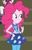 Size: 473x743 | Tagged: safe, screencap, fleur-de-lis, pinkie pie, equestria girls, g4, my little pony equestria girls: friendship games, background human, big smile, clothes, cropped, cute, cutie mark on clothes, diapinkes, dress, female, leggings, necktie, offscreen character, school spirit, sleeveless, smiling, solo focus, teeth, wristband