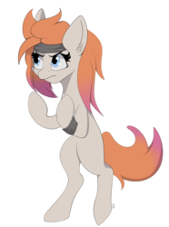 Size: 2254x3024 | Tagged: safe, artist:miaowwww, oc, oc:roundhouse, earth pony, pony, bipedal, high res, simple background, standing on two hooves, tail, transparent background, two toned mane, two toned tail