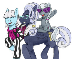 Size: 1364x1091 | Tagged: safe, artist:zhaozoharex, hoity toity, photo finish, silver spoon, earth pony, pony, g4, accessory swap, colored, father and daughter, female, glasses, headcanon, male, mother and daughter, photoity, photoshop, ponies riding ponies, riding, shipping, silver spoon riding hoity toity, smiling, straight